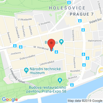 Google map: M.Horákové 35, Praha 7